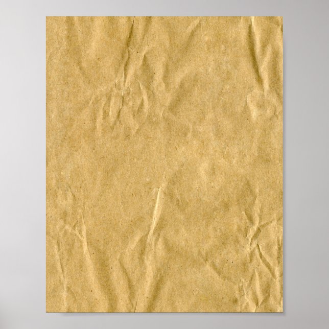 Crumpled Cardboard Texture Poster (Front)