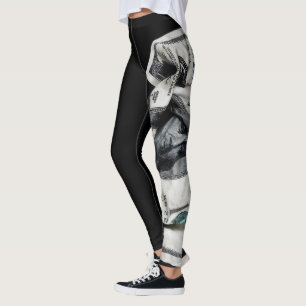 Crumpled Cash Streetwear Money Print Leggings