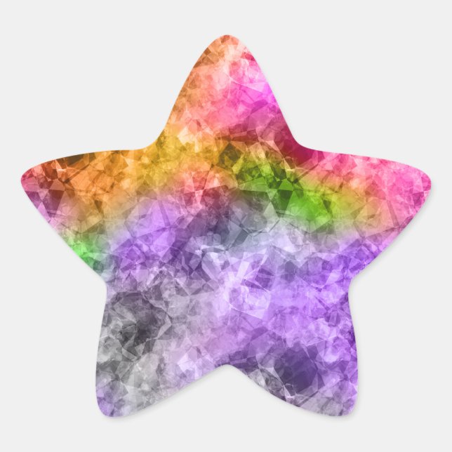 Crumpled Exotic Texture Star Sticker (Front)