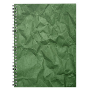 Crumpled Green Paper Texture Notebook