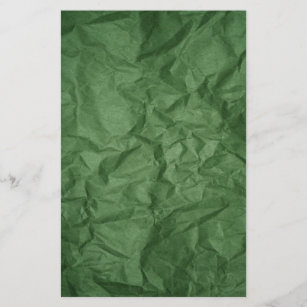 Crumpled Green Paper Texture Stationery