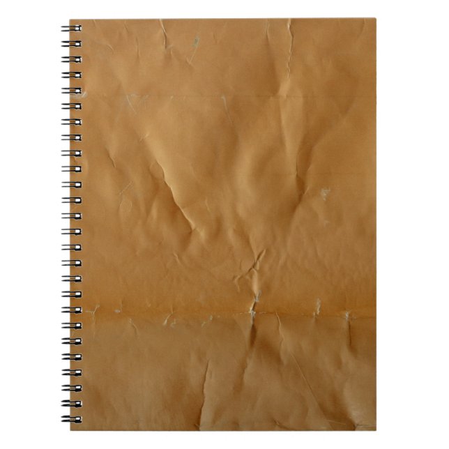 Crumpled, grungy paper background. Series - red. Notebook (Front)