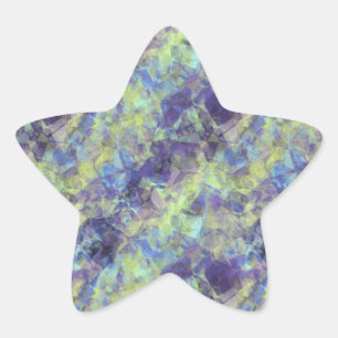 Crumpled Lavender Texture Star Sticker