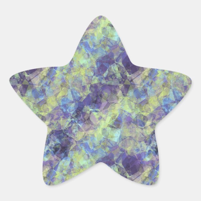 Crumpled Lavender Texture Star Sticker (Front)