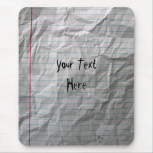 Crumpled Lined Paper Mouse Pad