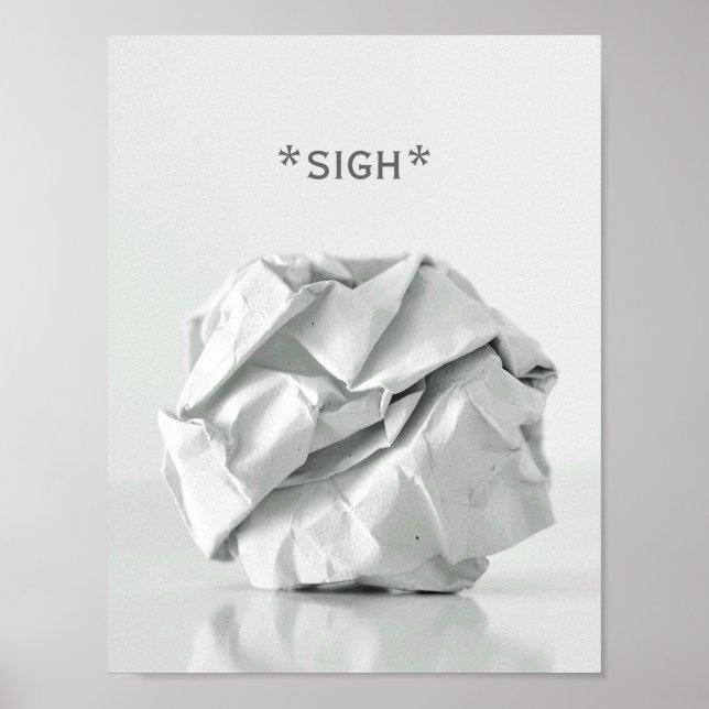 Crumpled Paper Ball Poster (Front)