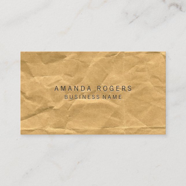 Crumpled Paper Business Card (Front)