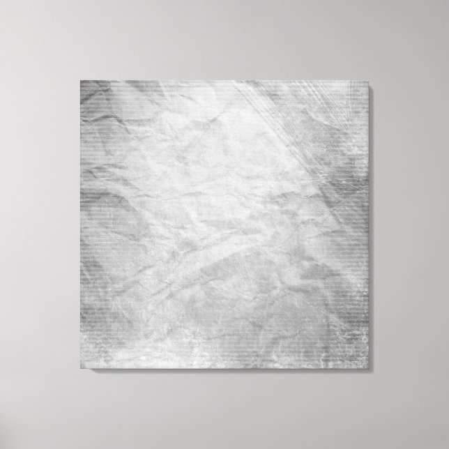 CRUMPLED PAPER SILVER GREY GRAYS WHITE DIGITAL TEM CANVAS PRINT (Front)