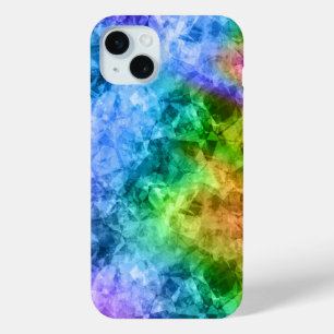 Crumpled Peacock Blue Texture iPhone 15 Mini Case