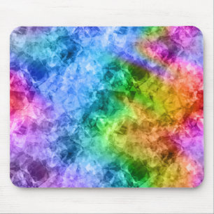 Crumpled Peacock Blue Texture Mouse Pad