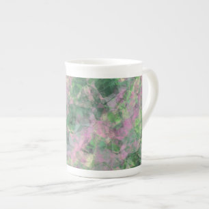 Crumpled Spring Green Texture Bone China Mug