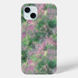 Crumpled Spring Green Texture iPhone 15 Mini Case