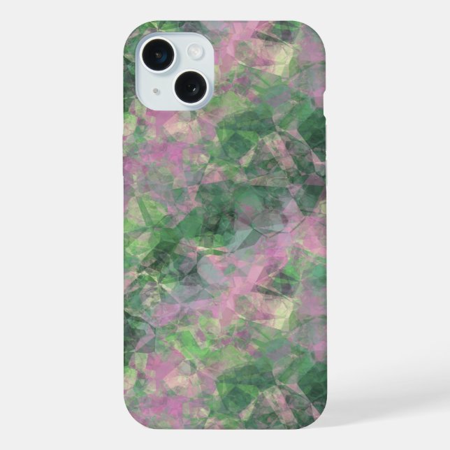 Crumpled Spring Green Texture iPhone Case (Back)