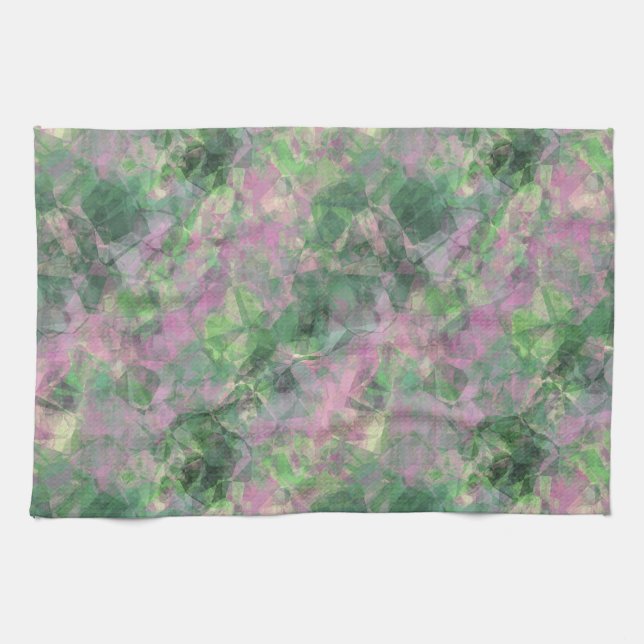 Crumpled Spring Green Texture Kitchen Towel (Horizontal)