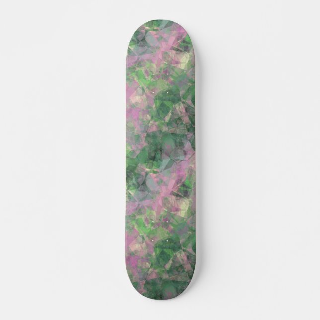 Crumpled Spring Green Texture Skateboard (Front)
