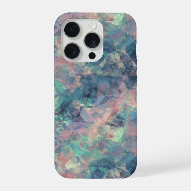 Crumpled Sunset Blue Texture iPhone Case (Back)