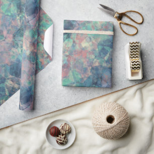 Crumpled Sunset Blue Texture Wrapping Paper