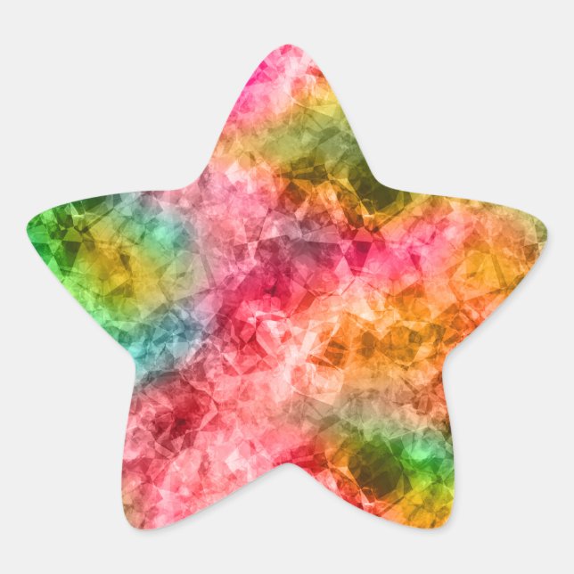Crumpled Tropical Texture Star Sticker (Front)