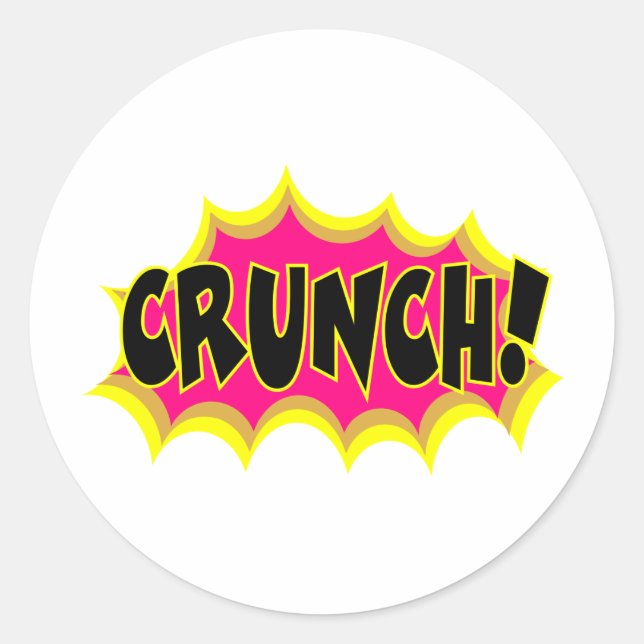 Crunch! Classic Round Sticker (Front)