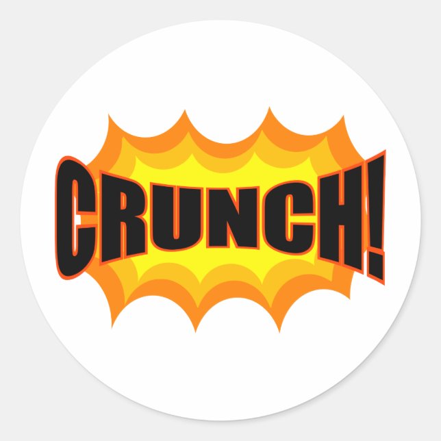Crunch! Classic Round Sticker (Front)