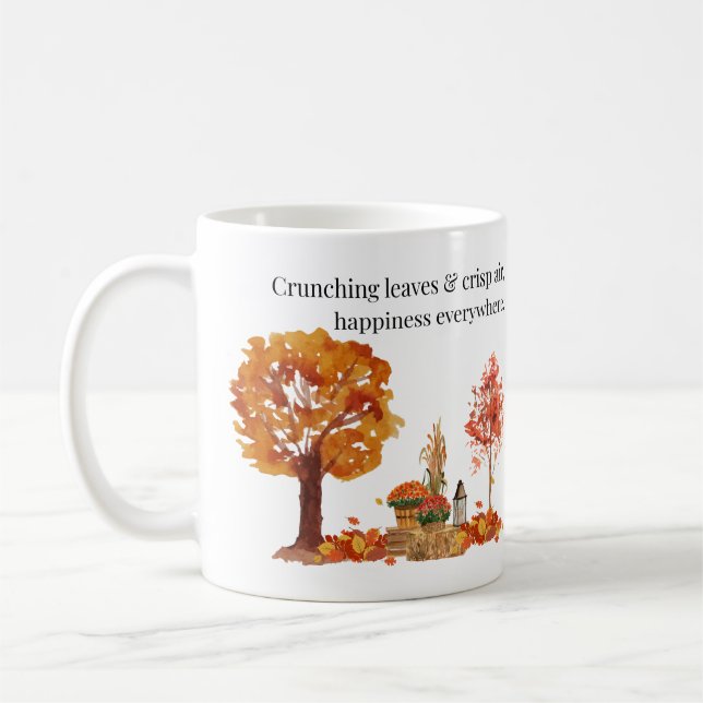Crunching Leaves & Crisp Air Fall Mug – Autumn Mug (Left)