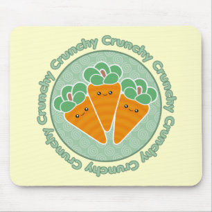 Crunchy Carrots Kawaii Mousepad