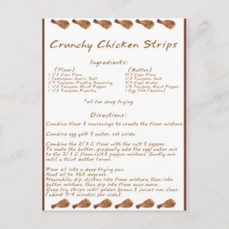 Crunchy Chicken Strips Postcard