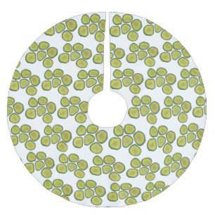 Crunchy Green Kosher Dill Pickle Chips Foodie Brushed Polyester Tree Skirt