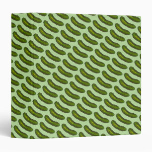 Crunchy Green Kosher Dill Pickle Foodie Print Binder