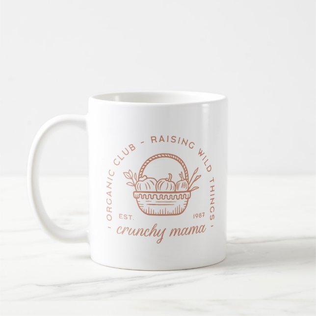 Crunchy mom organic homestead sahm funny quotes coffee mug (Left)