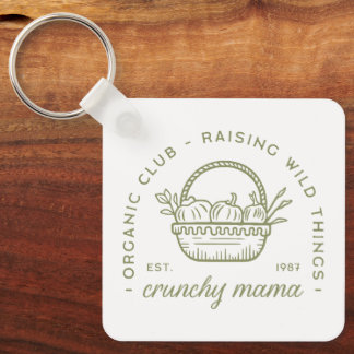 Crunchy mom organic vegetarian eco friendly green keychain