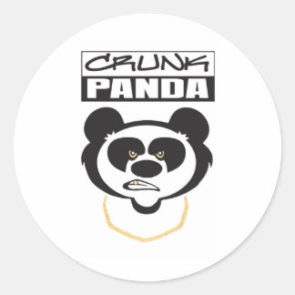 Crunk Panda Classic Round Sticker