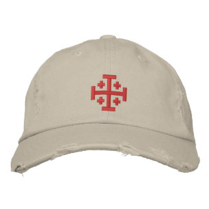 Crusader Cross - Custom Distressed Baseball Cap