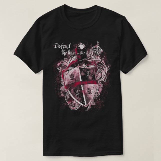 Crusader Knight Templar Warrior Of God Fight Evil  T-Shirt (Design Front)