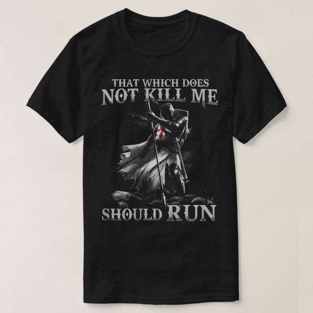 Crusader Knight Templar Warrior Of God Fight Evil T-Shirt (Design Front)