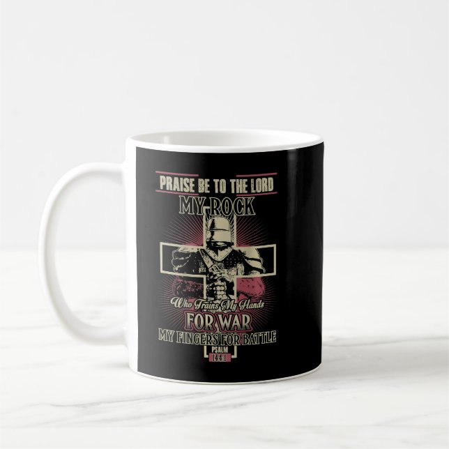 Crusader Knight Templar Warrior Of God Praise Be T Coffee Mug (Left)