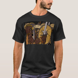 Crusader Knights In Battle. Medieval. T-Shirt