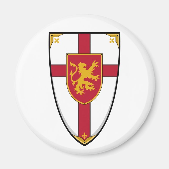 Crusader Knights Shield Magnet (Front)