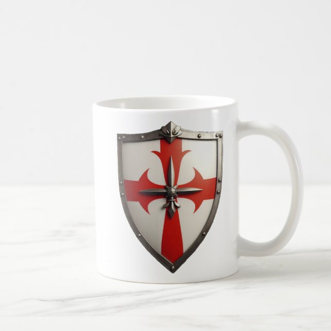 crusader shield design  coffee mug (Right)