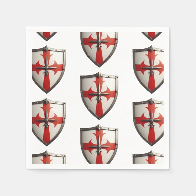 crusader shield design  napkin (Front)