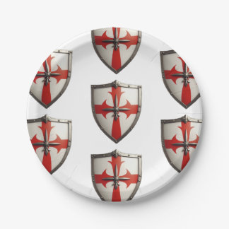 crusader shield design  paper plate