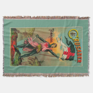 Crusader Tobacco LabelPetersburg, VA Throw Blanket