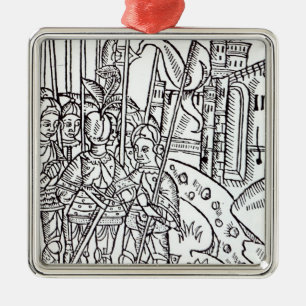 Crusaders, printed by Wynkyn de Worde Metal Ornament