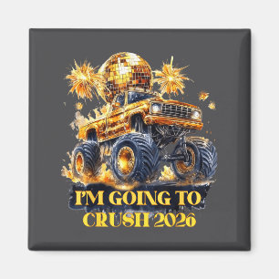 Crush 2026 Monster Truck New Year Party Countdown  Magnet