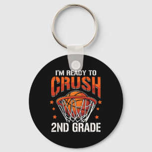 Crush 2nd Grade Bysketbyll Byck To School Boys Kid Keychain
