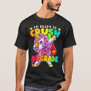 Crush 2nd Grade Dabbing Unicorn Back To School Gir T-Shirt
