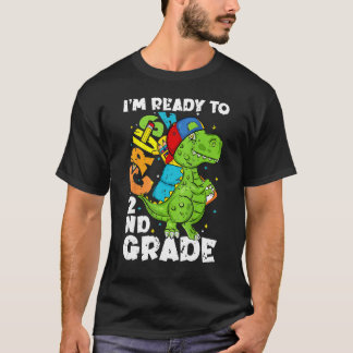 Crush 2nd Grade Rex Dinosaur Back To School Boys K T-Shirt