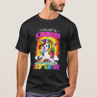 Crush 3Rd Grade Dabbing Unicorn Back To School Gir T-Shirt