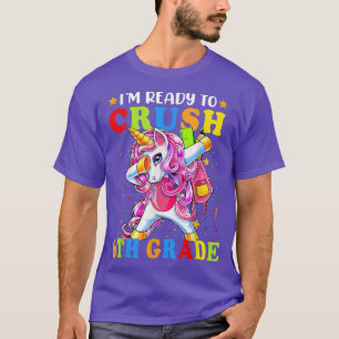 Crush 6th Grade Dabbing Unicorn Back to School Gir T-Shirt