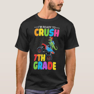 Crush 7th Grade Dinosaur Monster Truck Back to Sch T-Shirt